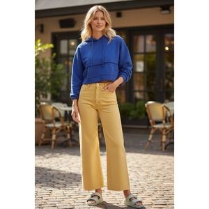 PISTOLA PENNY HIGH RISE WIDE LEG CROP JEAN - SOFT HONEY Womens 32 NWT Stretch